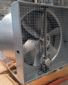 Fan MC52 1.8kW w/cone&tenWo/wire mesh,mtr,base,pulley galfan